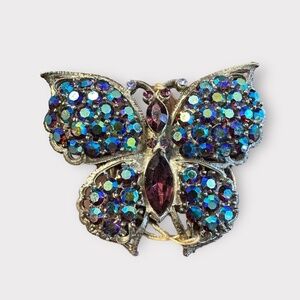 Vintage Weiss Jewel Butterfly Brooch